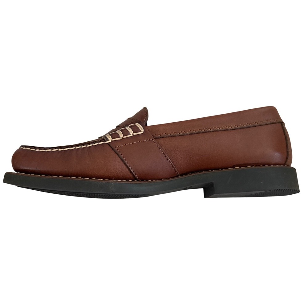 Vintage POLO Sport Ralph Lauren Atlanta Penny Loafer Leather Brown 10D NEW Prep - Picture 7 of 14